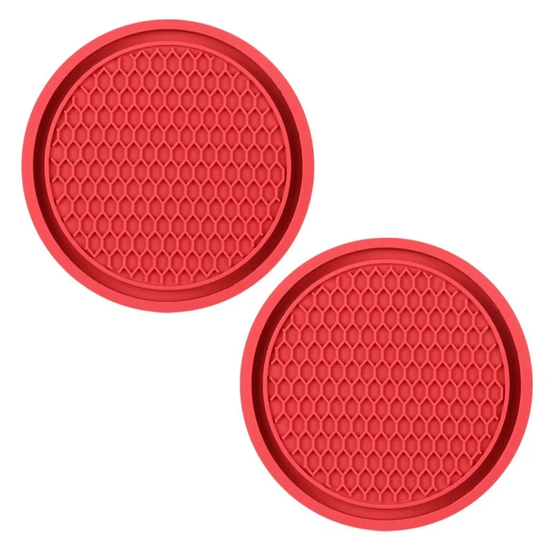 Bling Rhinestone Car Coasters – Anti-Slip Cup Holder Mats for Auto Interior
