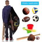 Extra Large Mesh Sports Ball Bag – Zipper Pocket Carrier for Gym and Training