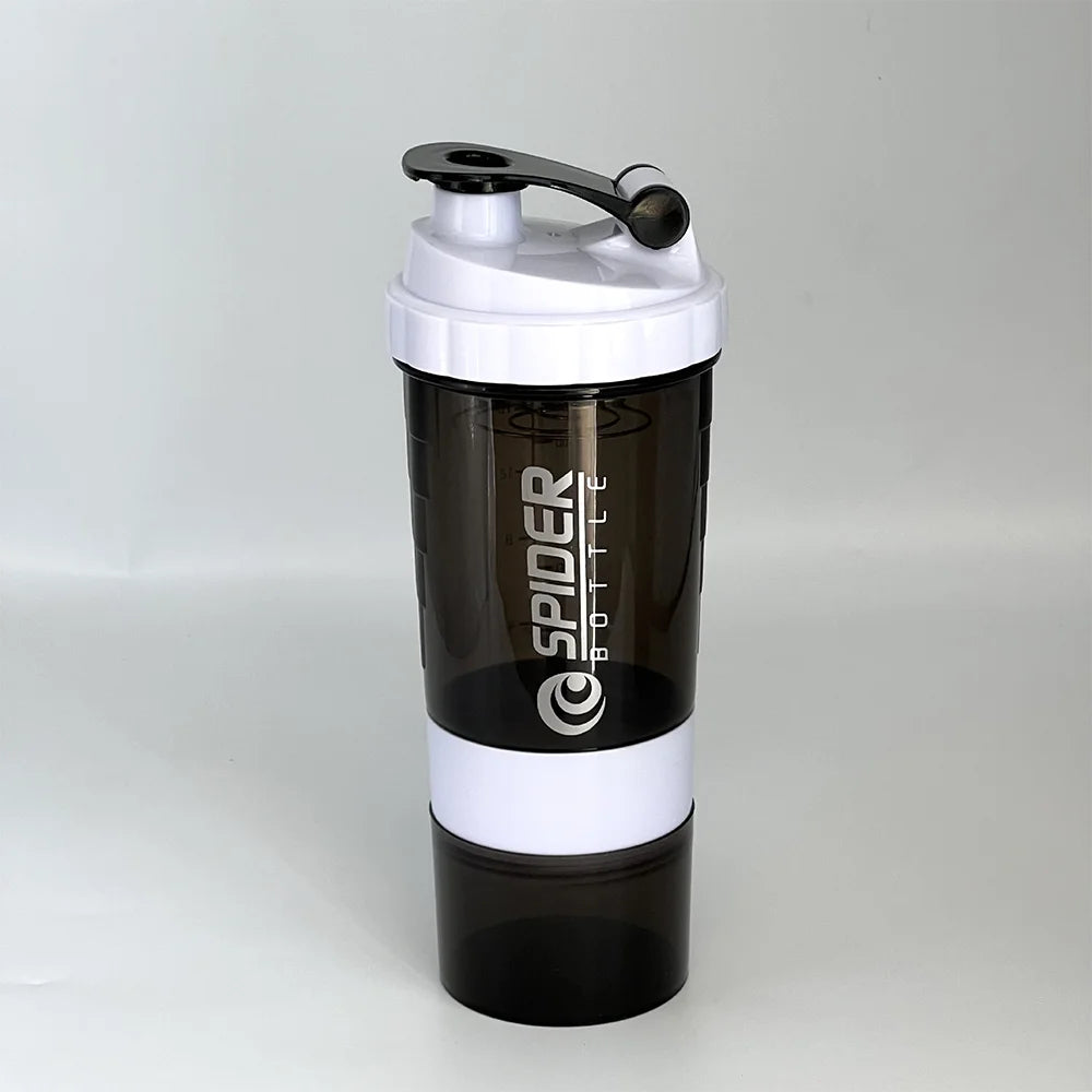 3-Layer Protein Shaker Bottle – Large Capacity Mixer Cup for Gym Fitness