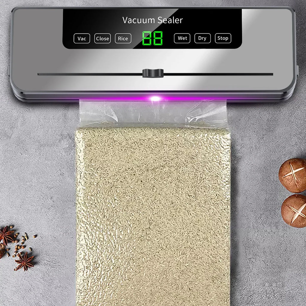 Electric Vacuum Sealer – UV Sterilization with Cutter for Food Storage