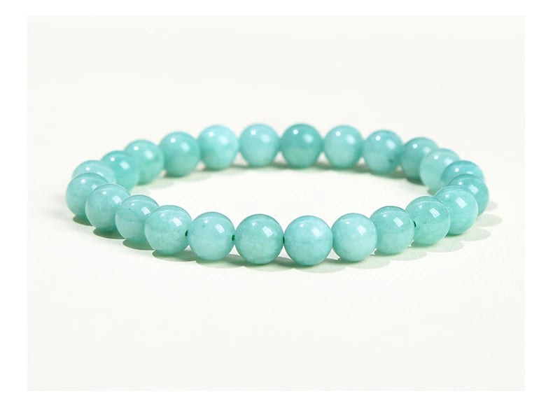 Natural Stone Bead Bracelet – Healing Crystal Gemstone Jewelry for Men and Women