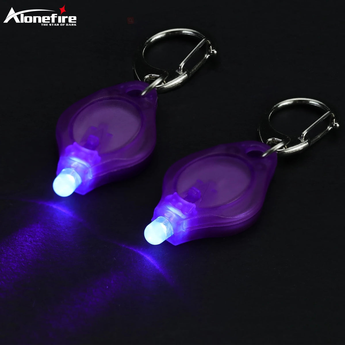 UV LED Keychain Flashlight – Dual 365/395nm Light for Stain and Ink Detection