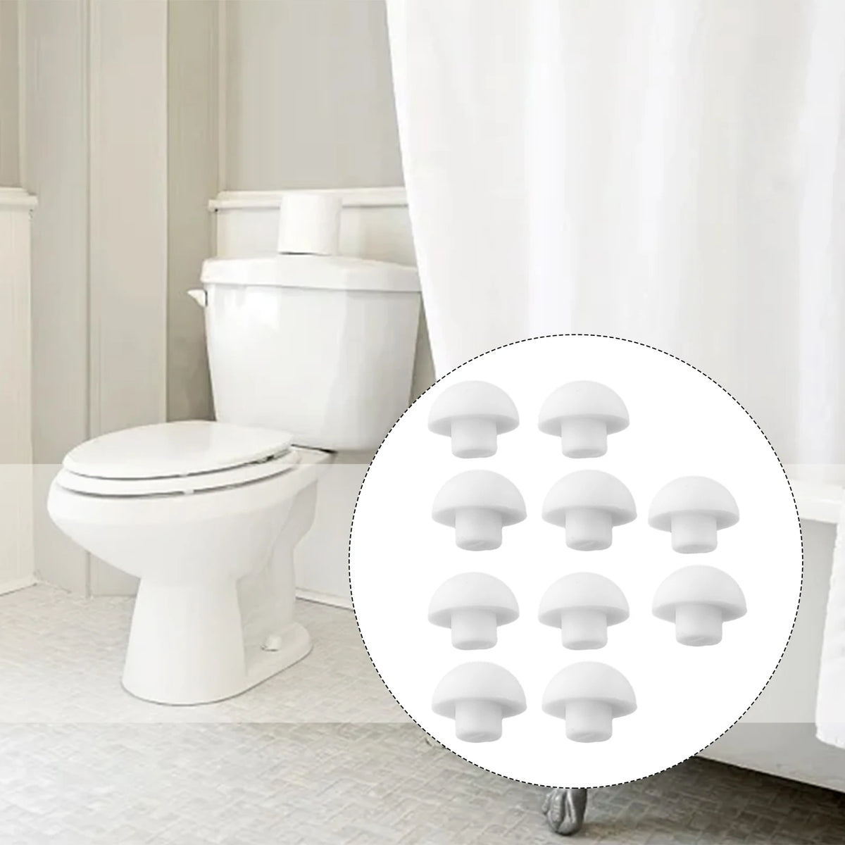 Universal Toilet Seat Bumpers – Protective Cushion Stopper for Bathroom Repair