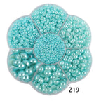 Half Round Flatback Pearl Beads – Assorted Sizes for DIY Jewelry and Nail Art