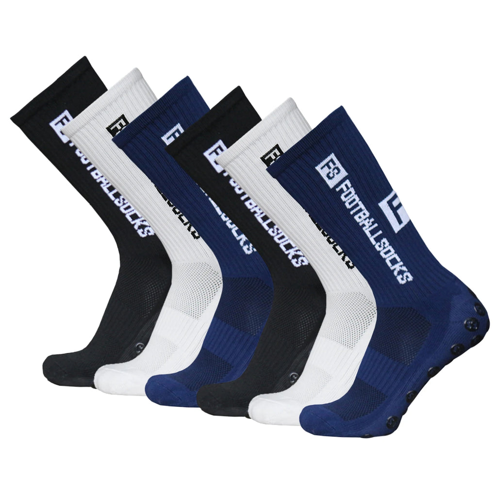 Anti-Slip Athletic Sports Socks – Stretchy Grip Crew for Football Soccer