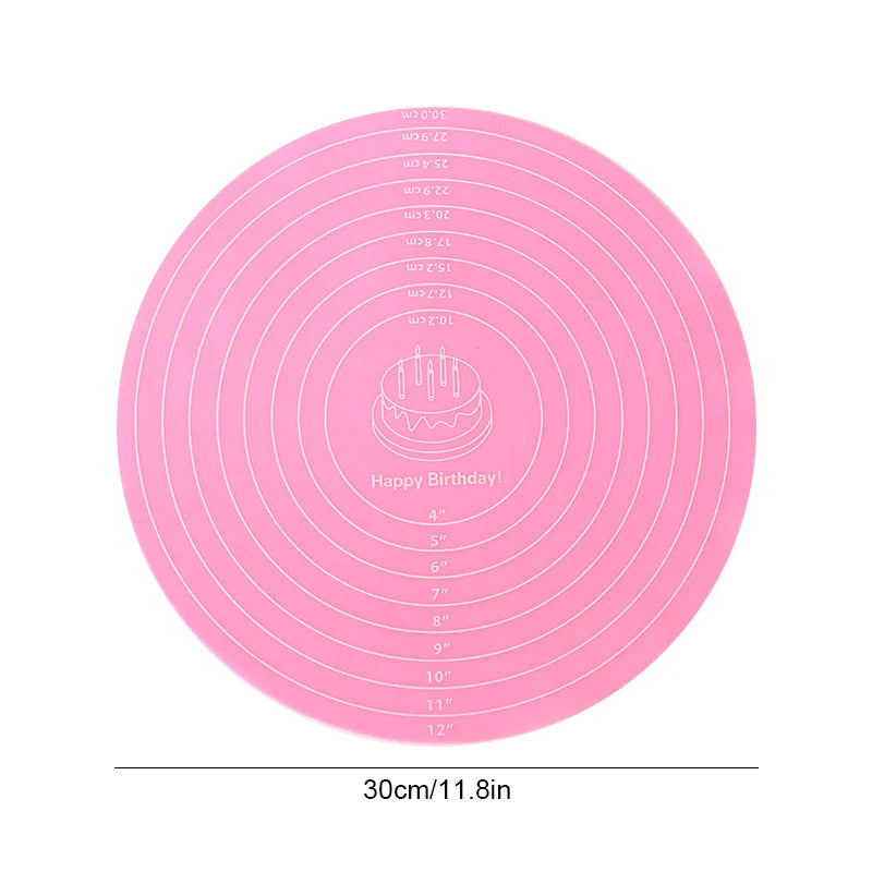 Silicone Cake Turntable Mat – Non-stick Heat Resistant Tool for Baking