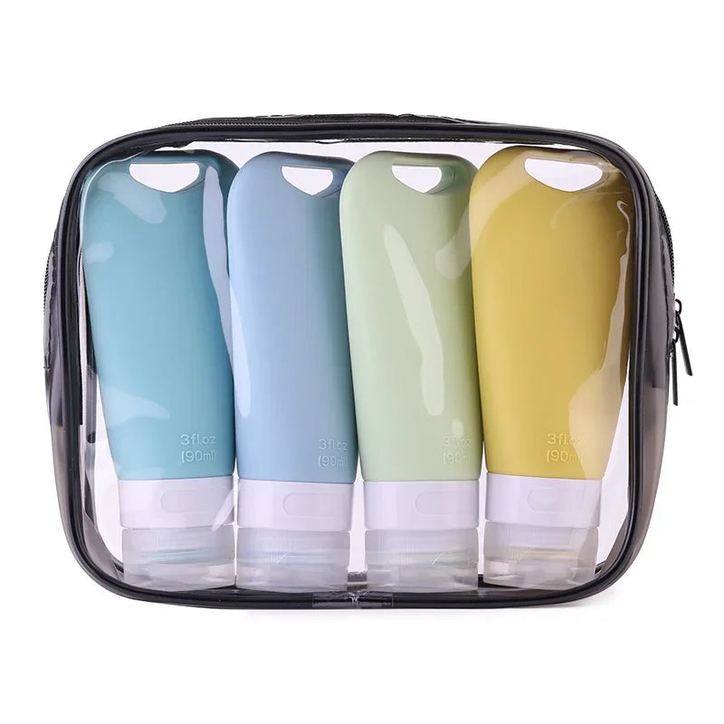 Silicone Travel Dispenser Bottles – Leakproof 90ml Containers for Toiletries