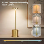 Rechargeable Table Lamp – Stepless Dimming Touch Light for Bedside Decor