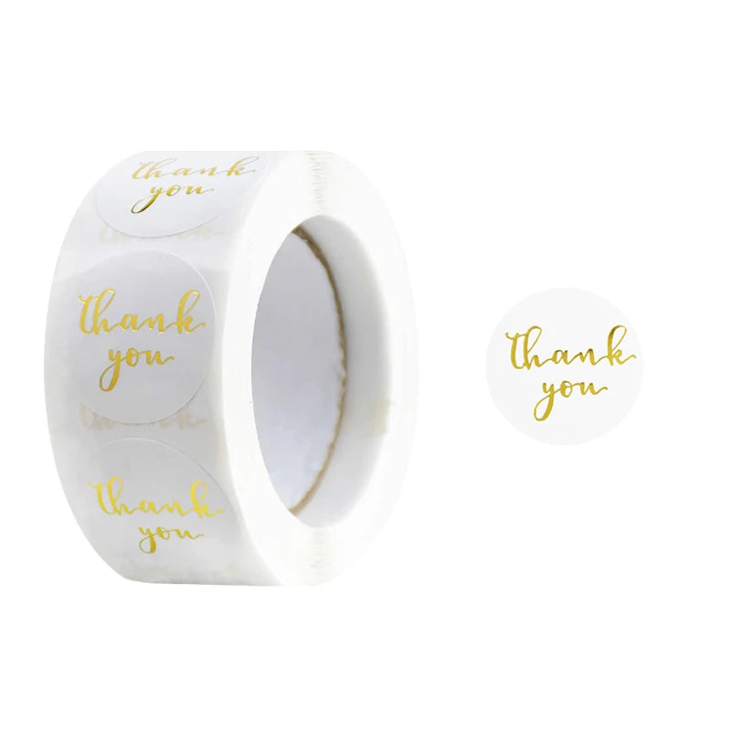 Decorative Thank You Sealing Stickers for Party Gift Labels and Scrapbooking