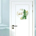 Vinyl Green Plant Wall Sticker – Waterproof Bathroom Toilet Decal Sign
