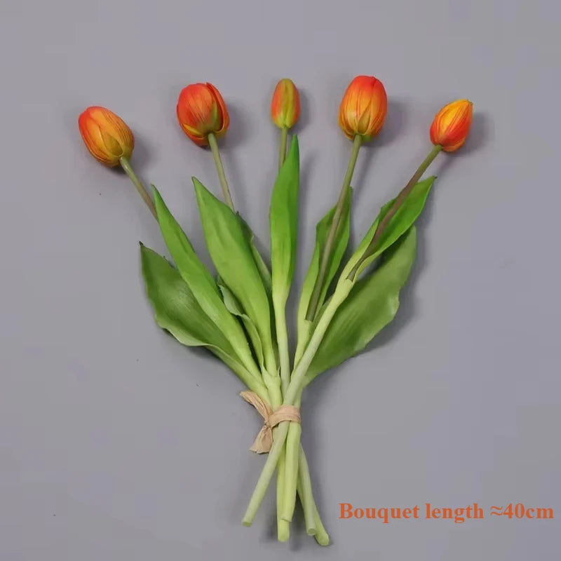 Artificial Tulip Bouquet – Real Touch Floral Decor for Wedding Home