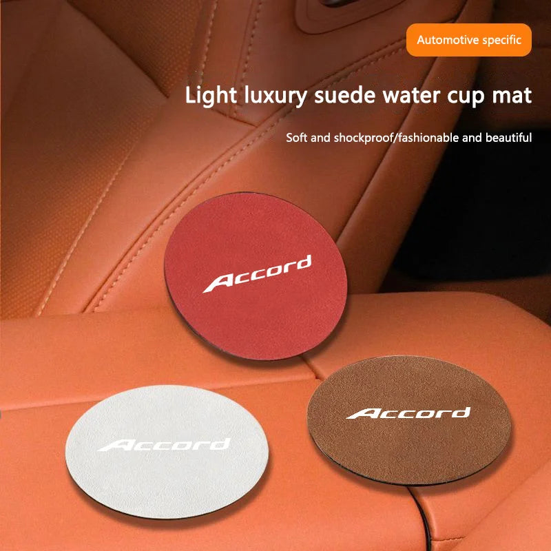 Anti-Slip Rubber Car Coasters – Interior Cup Holder Mats for Honda Accord