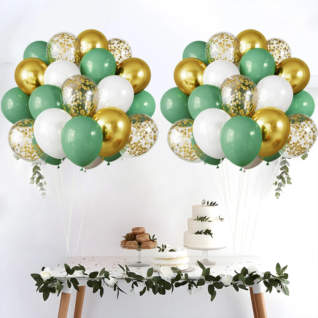 Metallic Pearl and Confetti Balloons – Decorative Latex Set for Party Events