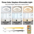 Silent Ceiling Fan Light – Remote Controlled E27 Lamp for Bedroom Living Room