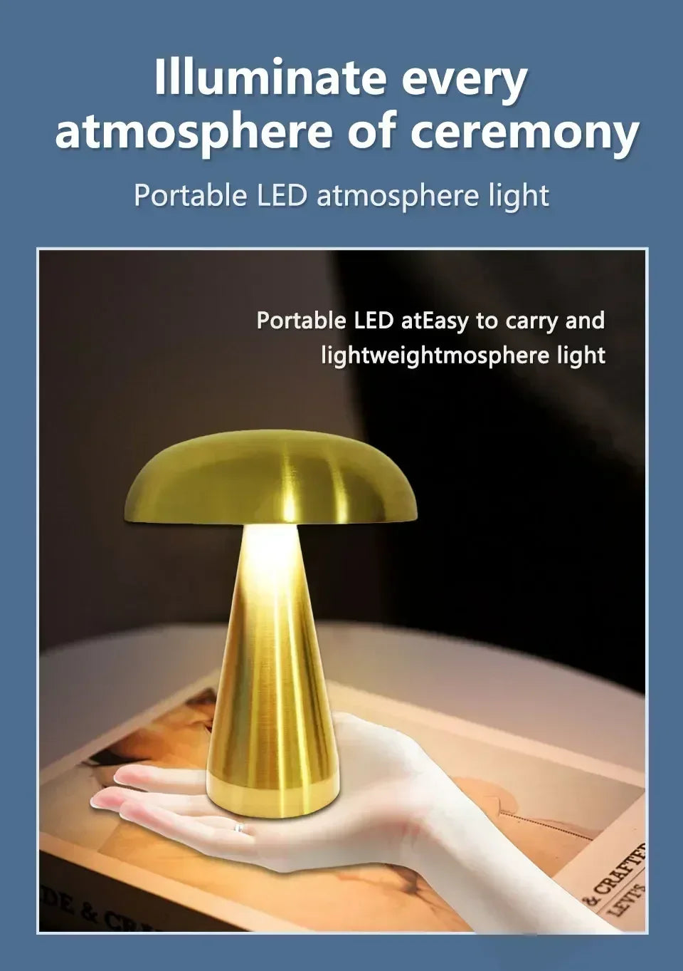 Mushroom Table Lamp – Iron Art Modern Decor for Bedroom Bedside Lighting
