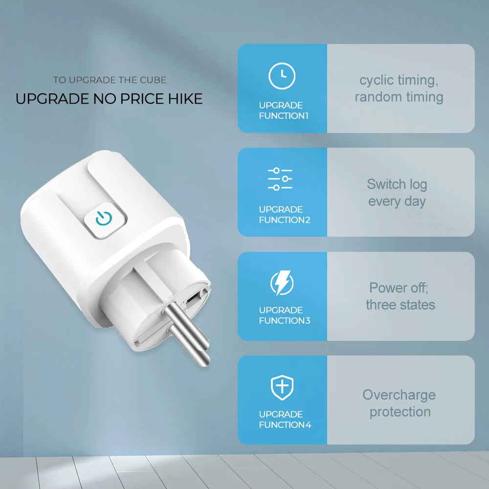 WiFi Smart Plug – 16A Power Monitor Outlet for Smart Home Automation