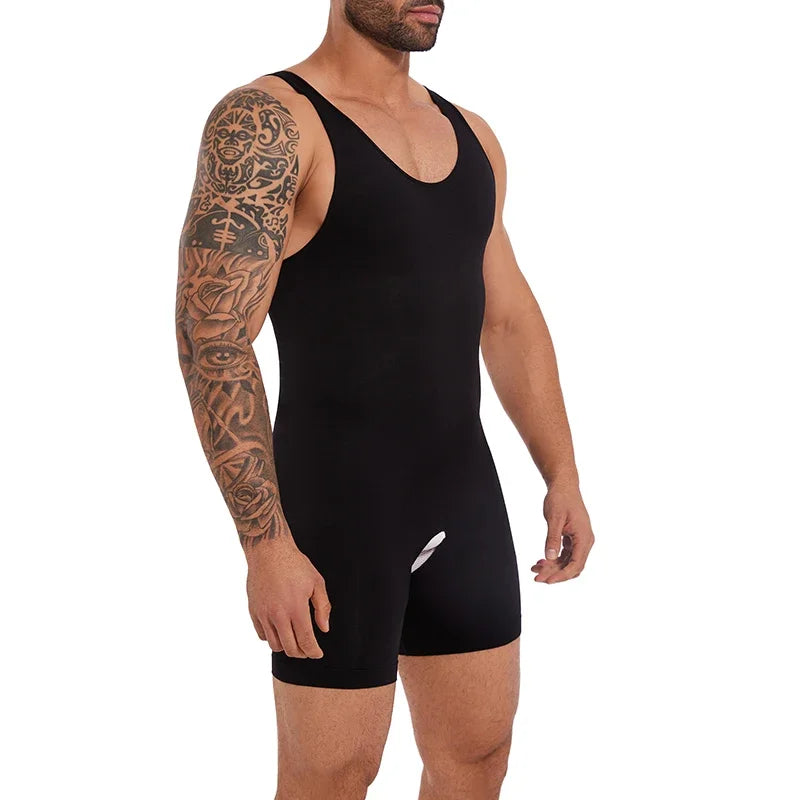 Compression Bodysuit – Slimming Tummy Control Vest for Men Body Shaping