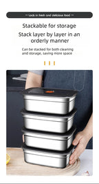 Stainless Steel Bento Box – Leak-Proof Food Container for Camping and Lunch