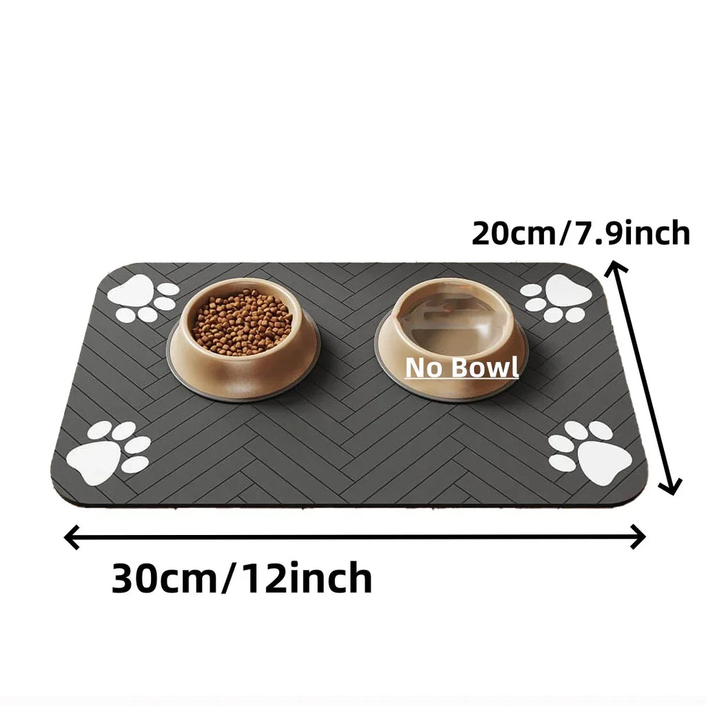 Absorbent Pet Feeding Mat – Waterproof Placemat for Dog and Cat Food Bowls