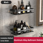 Adhesive Corner Shower Shelf – No Drill Wall Storage for Bathroom Organization