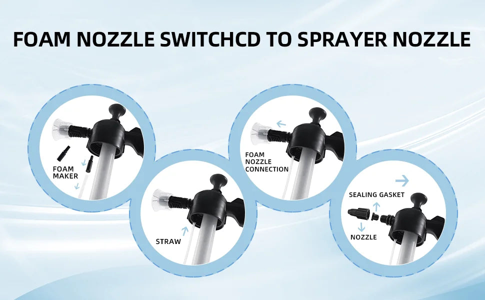 Foam Spray Gun – 2L Capacity for Car Washing and Garden Watering