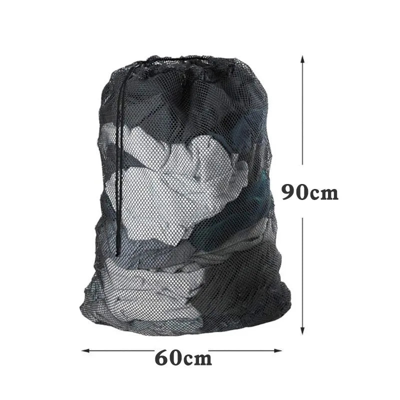 Large Mesh Laundry Bag – 60x90cm Drawstring Organizer for Washing Clothes