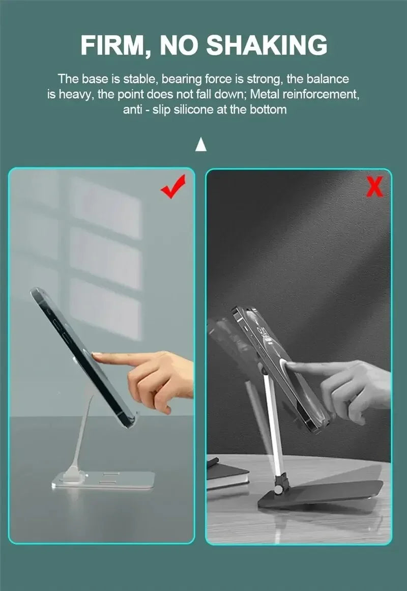 Aluminum Tablet Stand – Adjustable Folding Holder for Desktop Viewing