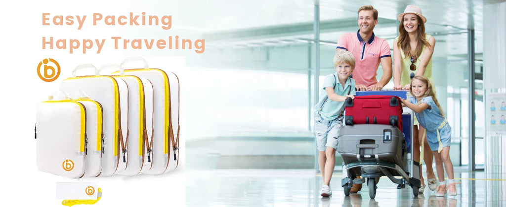 Waterproof Compression Packing Cubes – Space-Saving Luggage Organizers for Travel