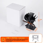 7-Blade Heat Powered Stove Fan – Silent Aluminum Eco-Fan for Log Wood Burners