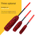 Foldable Car Wheel Brush – Plush Microfiber Hub Cleaning Tool for Detailing
