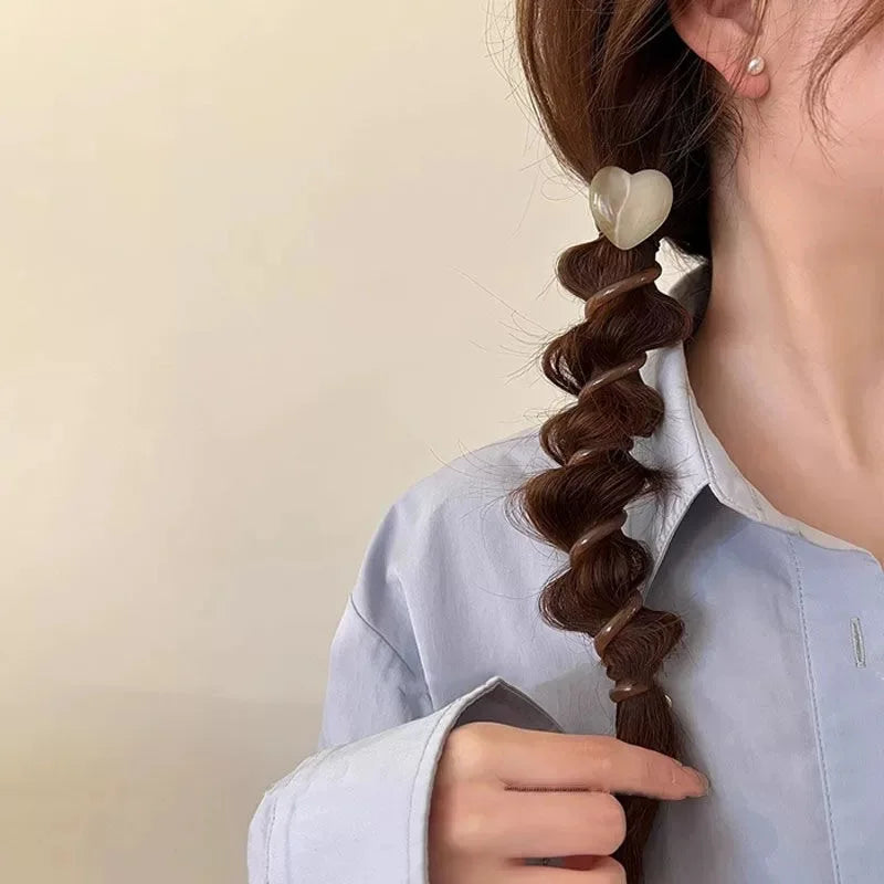 Bubble Braid Headband – Phone Cord Hair Coil for Ponytail Styling