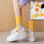 Cartoon Duck Mid-Tube Socks – Cute Animal Crew Socks for Kids