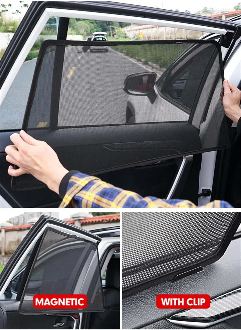 Magnetic Car Window Sunshade – Mesh Privacy Curtain for BMW X3 F25