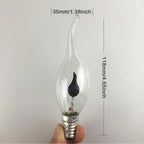 LED Flame Effect Candle Bulb – Vintage Edison Fire Lamp for Home Decor