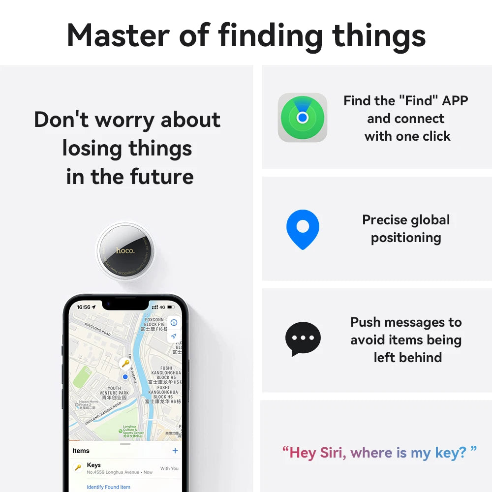 Bluetooth GPS Smart Tracker – Anti-Lost Positioning for Pets Keys and Wallets