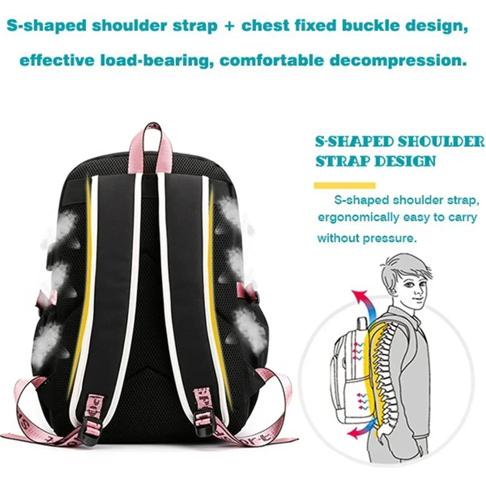 Large Capacity Travel Backpack – Laptop School Bag for Men and Women
