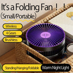 Rechargeable 3-in-1 Portable Fan – Multifunctional Cooling for Home and Travel