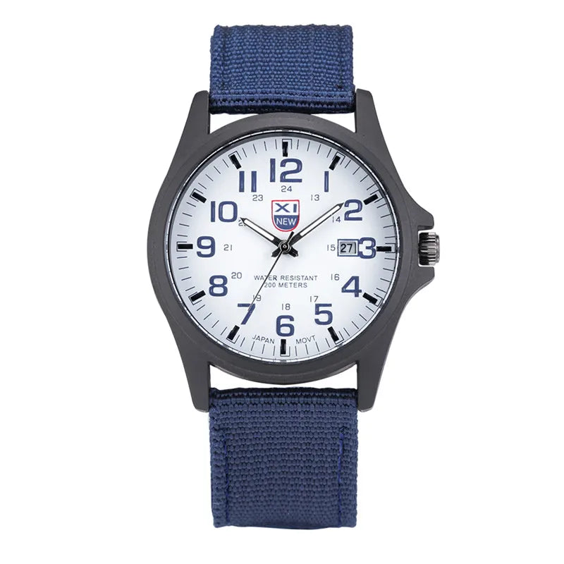 XINEW Nylon Band Quartz Watch – Military Casual Wristwatch for Men