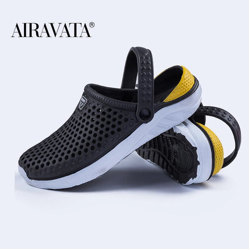 Thick Sole Beach Sandals – Waterproof Anti-Slip Footwear for Men and Women