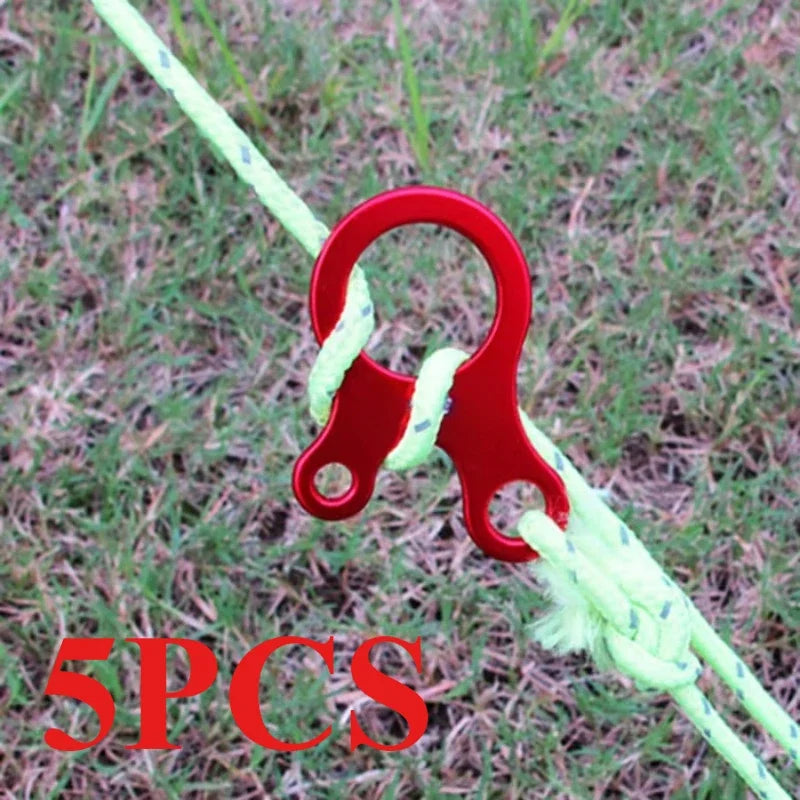 3-Hole Tent Rope Adjusters – Anti-Slip Snail Buckles for Outdoor Camping