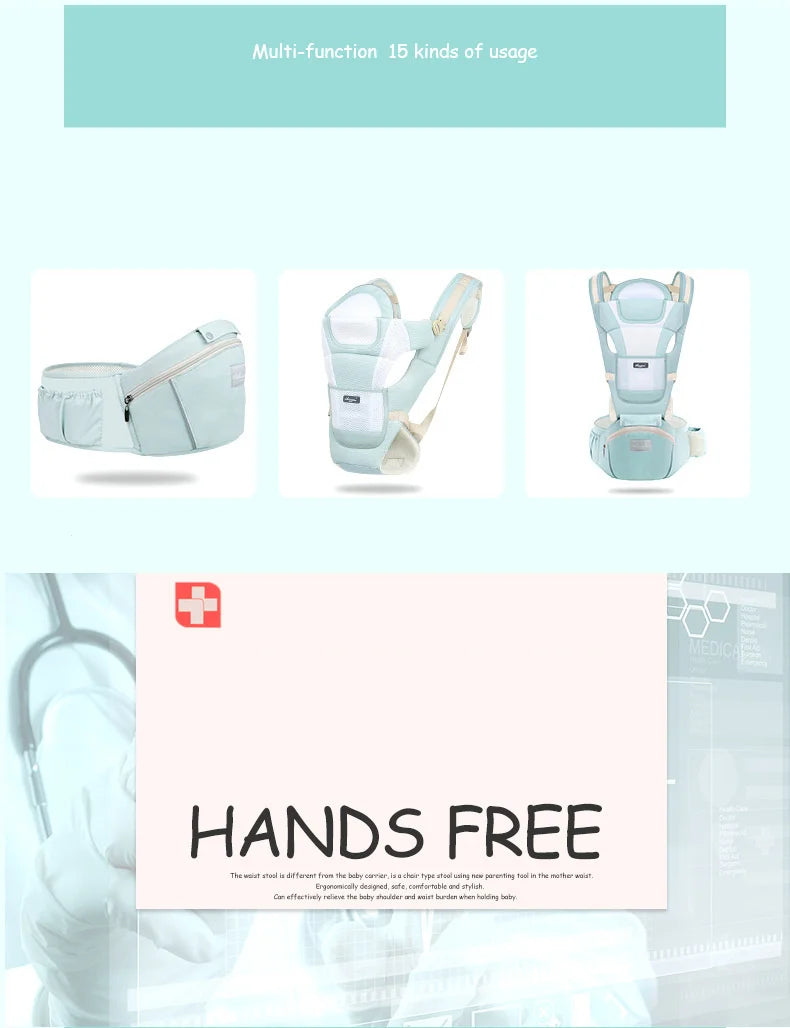 Ergonomic Baby Carrier – Multifunctional Waist Stool for Infant to Toddler