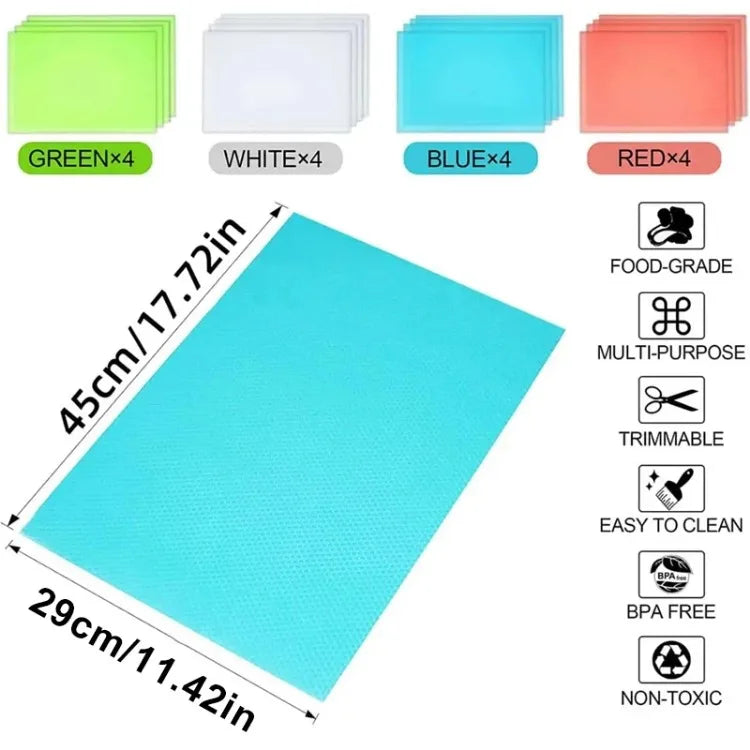 EVA Waterproof Refrigerator Liner Mats – Non-Slip Washable Pads for Kitchen