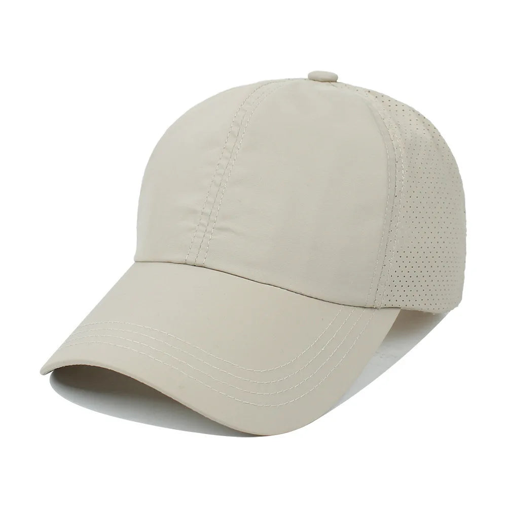 Ponytail Baseball Cap – Quick-Drying Mesh Visor for Outdoor Athleisure