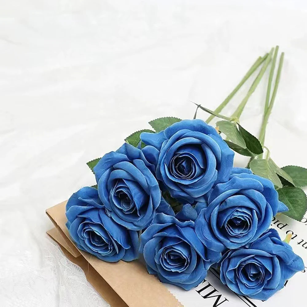 Artificial Silk Rose – Realistic Floral Decor for Weddings and Home Gifts