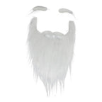 Fake Santa Beard – Synthetic White Facial Hair for Christmas Cosplay Costume