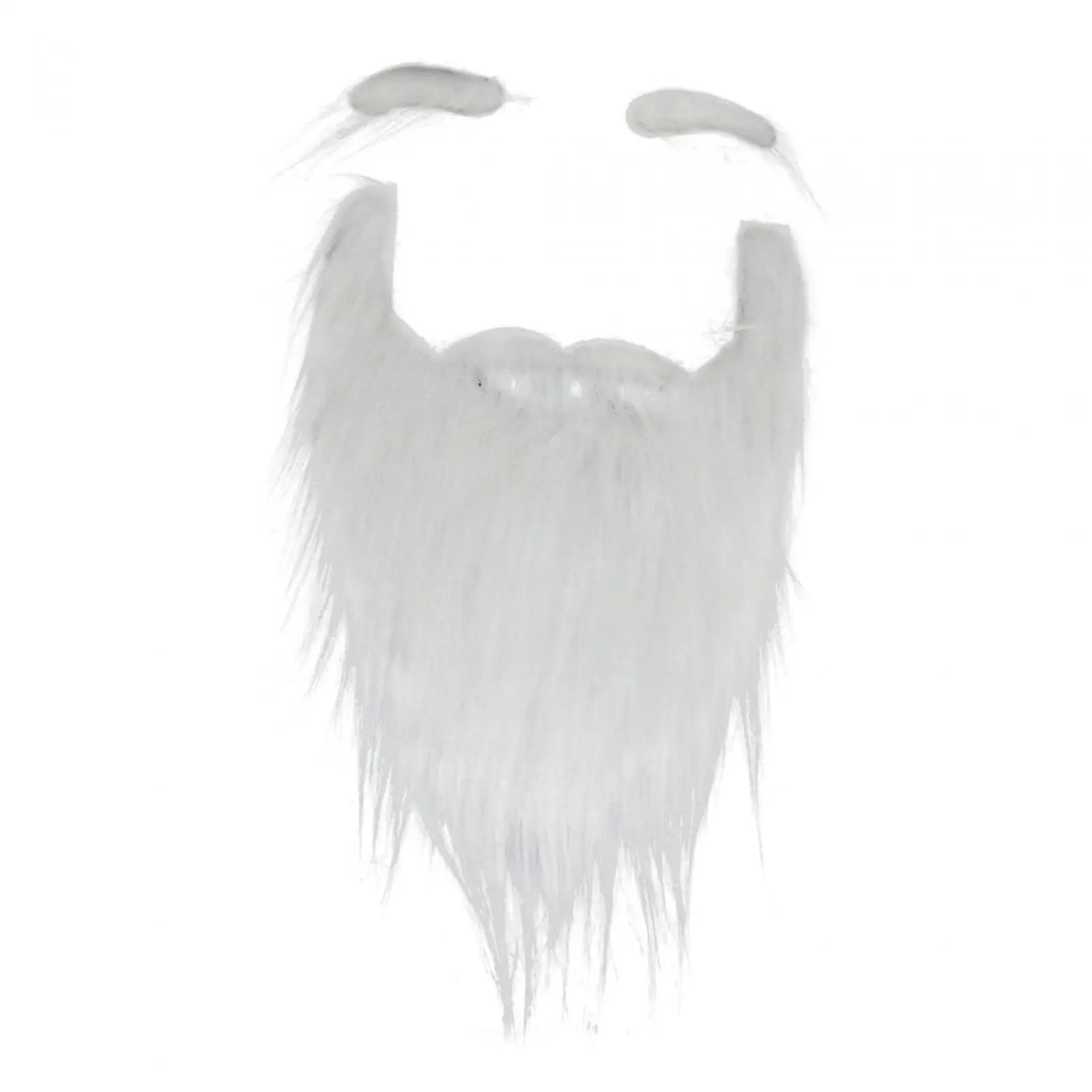 Fake Santa Beard – Synthetic White Facial Hair for Christmas Cosplay Costume