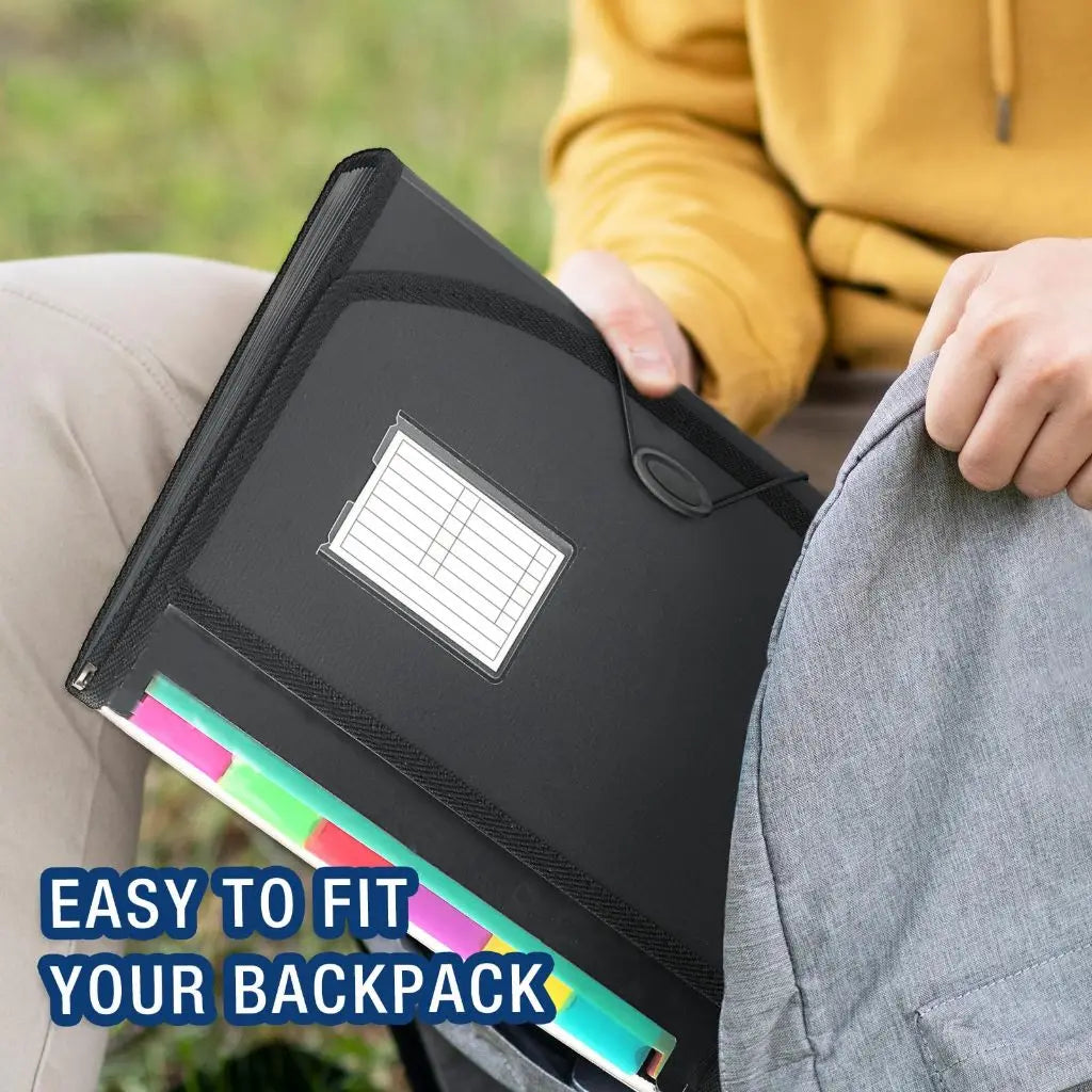 Expanding File Folder – 13 Pockets with Dividers for Document Organization