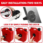 5L Plastic Fuel Canister – Lockable Backup Tank for Motorcycle SUV Storage