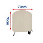 Round BBQ Grill Cover – 210D Oxford Waterproof Hood for Outdoor Cooking