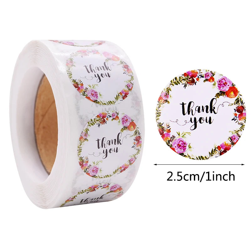 Decorative Thank You Sealing Stickers for Party Gift Labels and Scrapbooking